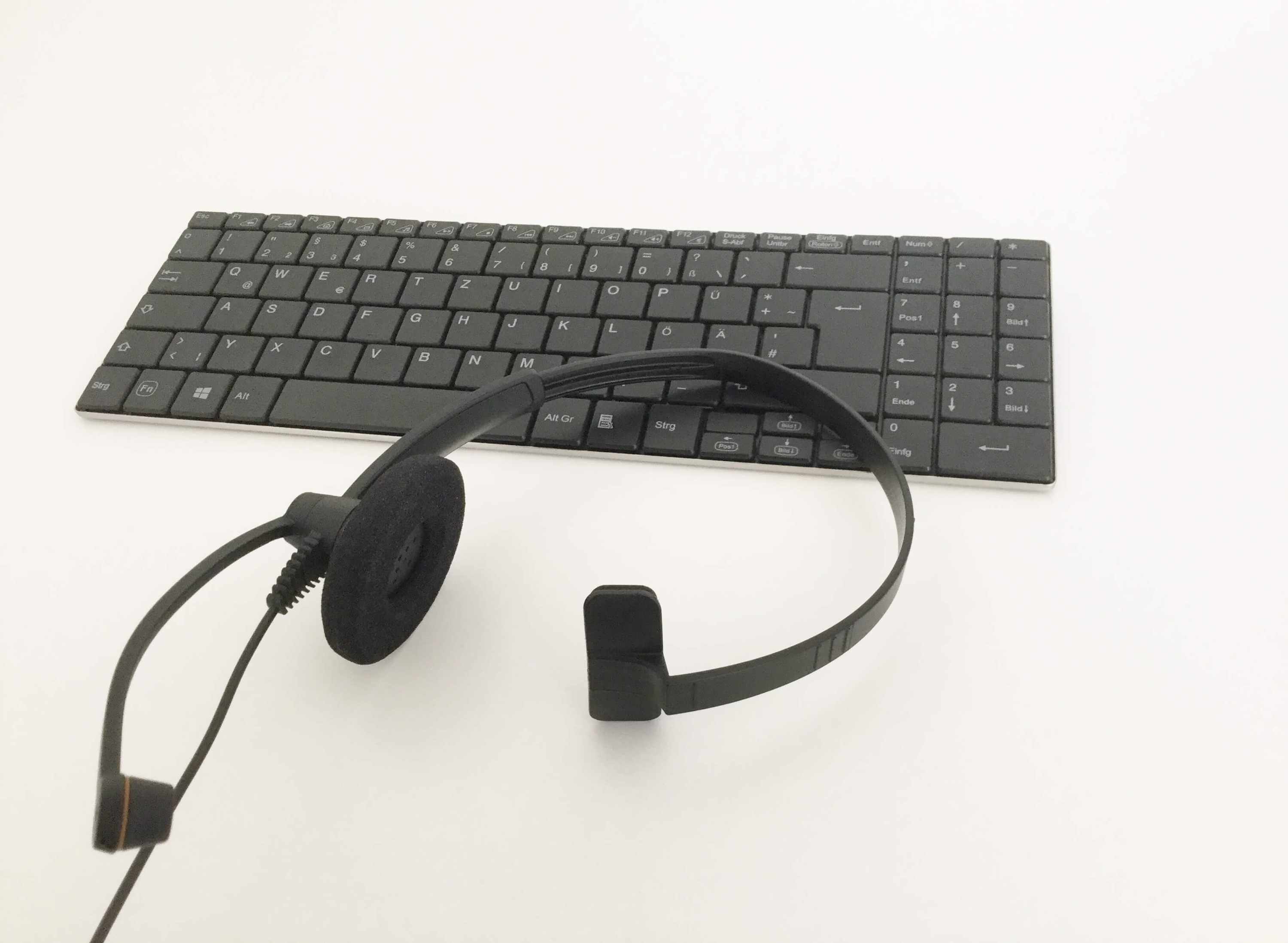 Konventionelle Methode mit Computertastatur